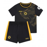 Camiseta Wolves Jorgen Strand Larsen #9 Visitante Equipación para niños 2024-25 manga corta (+ pantalones cortos)